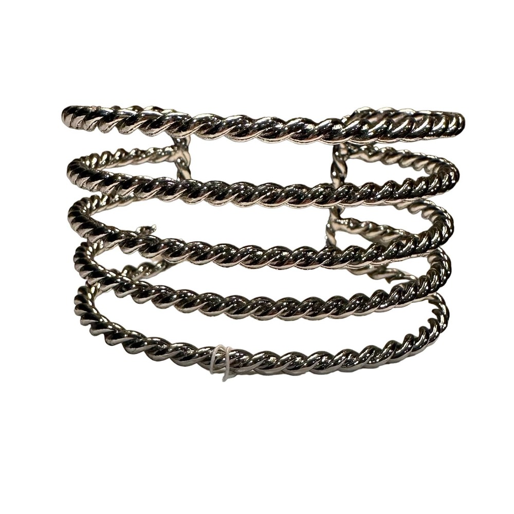Silver Tone Adjustable Cuff Bracelet